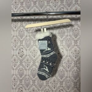 Cozy Sherpa Socks - Gray